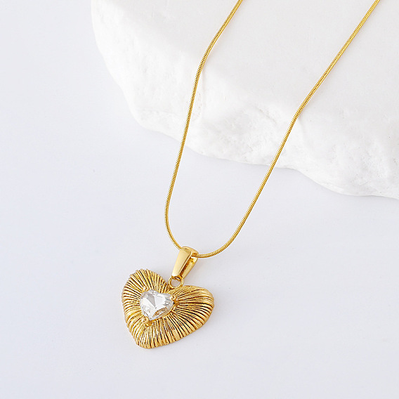 3 шт. ожерелья из нержавеющей стали в форме сердца для женщин