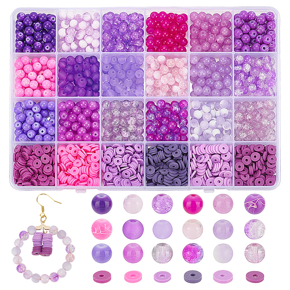 Наборы для самостоятельного изготовления круглых и дисковых/плоских бусин, в том числе стеклянные бусины, Бусины из полимерной глины 