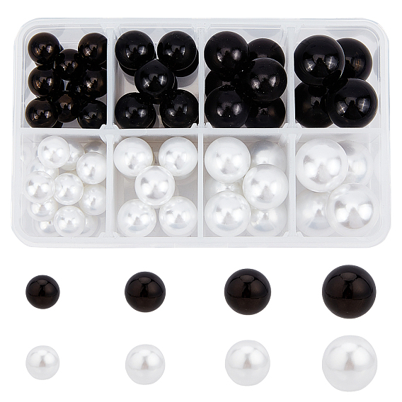 Imitation Pearl Acrylic Beads, No Hole, Round