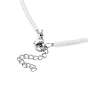 Bracelet extensible et collier de perles en plastique abs, imitation de perles, ensemble de bijoux pour femmes