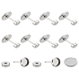 10Stück 304 Ohrstecker aus Edelstahl, Runde