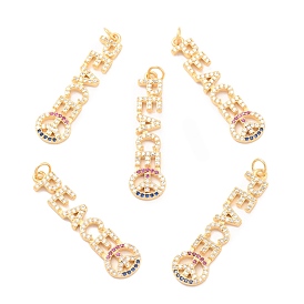 Кулоны из экологически чистой латуни с микропаве и кубическим цирконием, долговечный, без свинца, без кадмии и без никеля, реальный 18 k позолоченный