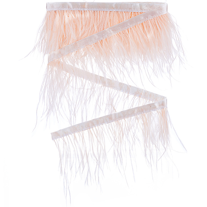 2м модная отделка перьями страуса, с тканевой лентой, Аксессуары для орнаментов