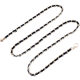 1плетеные поясные цепи из искусственной кожи и поликарбонатного сплава для женщин, с шаром прелести, чёрные