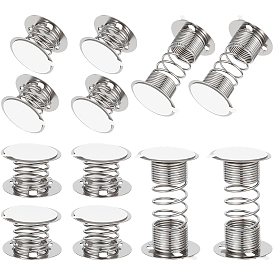 24 pièces 2 styles base à ressort en fer pour jouet, avec du ruban adhésif, pour bricolage tête bobble base de ressort de poupée