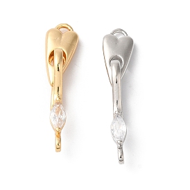 Крючки и S замочки-крючки, латунь , со стеклом, сердце