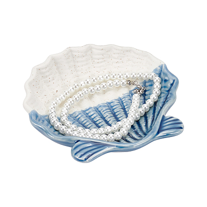 Керамическая тарелка для украшений из ракушек, лоток для хранения колец, , серьга