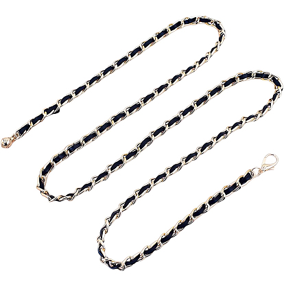 1плетеные поясные цепи из искусственной кожи и поликарбонатного сплава для женщин, с шаром прелести, чёрные