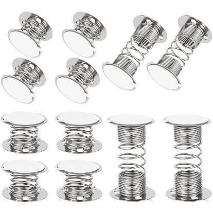 24 pièces 2 styles base à ressort en fer pour jouet, avec du ruban adhésif, pour bricolage tête bobble base de ressort de poupée