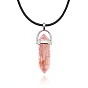 Dyed Natural Shell Pendant Necklaces, Bullet