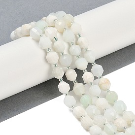 Natural Opal Beads Strands, Faceted, Bicone, Double Terminated Point Prism Beads