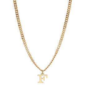 1pc 304 colliers pendentifs en acier inoxydable avec lettres, sans plomb & sans nickel & sans cadmium 