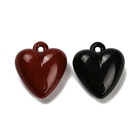 Непрозрачные акриловые подвески, сердце прелести