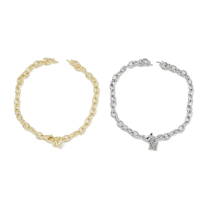 Изготовление браслета с подвеской из латунной цепочки м, за половину пробурено бисера