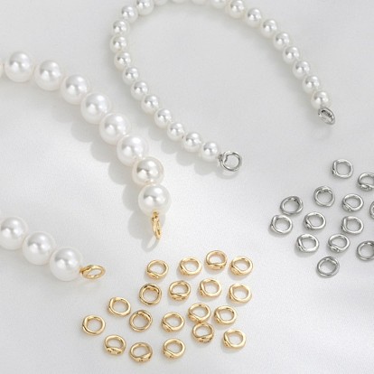 Латунные кольца-шармы-соединители, браслет ожерелье конец петля провод протектор