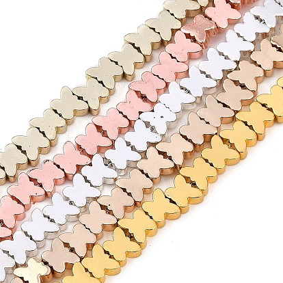 Гальванические нити из синтетических немагнитных гематитовых бусин, бабочка