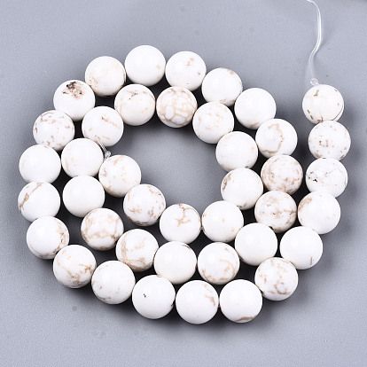 Natural Magnesite Beads Strands, Round