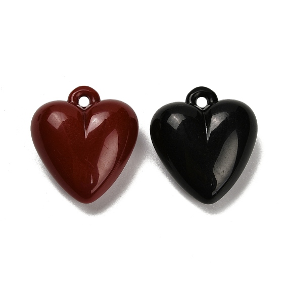 Непрозрачные акриловые подвески, сердце прелести