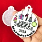 DIY Merry Christmas Bell Pendant Silicone Molds, Resin Casting Molds, for UV Resin, Epoxy Resin Jewelry Making