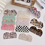 Anti-Static Wide-Tooth Marble Hair Comb for European and American Acetate Sheets