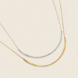 Минималистичные 304 ожерелья-чокеры из нержавеющей стали с изогнутыми палочками для женщин