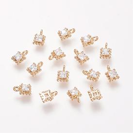 Латуни циркония кубической подвески, без никеля , реальный 18 k позолоченный