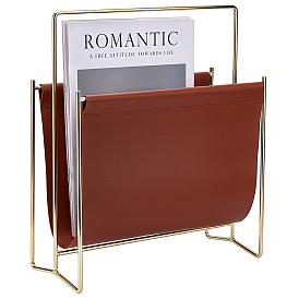 Fer et supports de rangement pour livres en imitation cuir PVC, rectangle