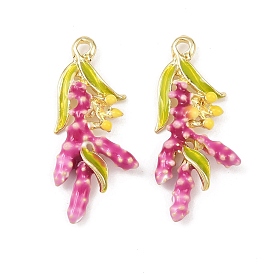 Подвески из эмали и сплава, золотые, цветок