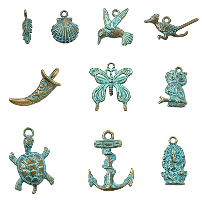 50 шт 10 стили подвески из сплава в тибетском стиле