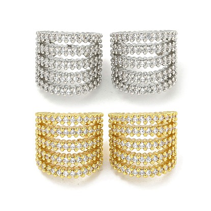 Серьги-манжеты из циркония, кольцо