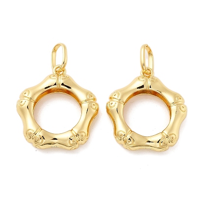 Латунные подвески, цветок, без кадмия и без свинца, стойки покрытие, долговечный, с целью перехода в кольце