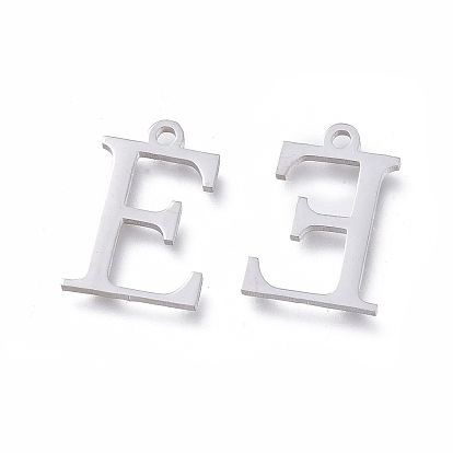 304 Stainless Steel Charms, Greek Alphabet