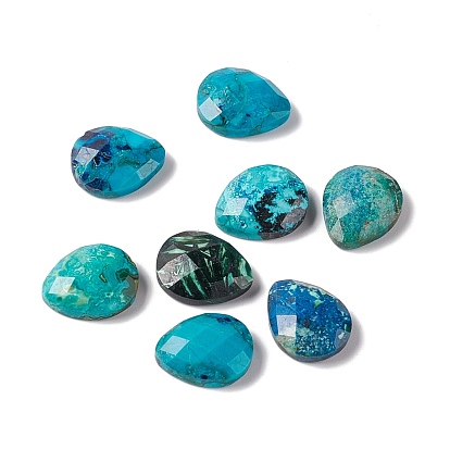 Natural Gemstone Cabochons, Faceted, Teardrop