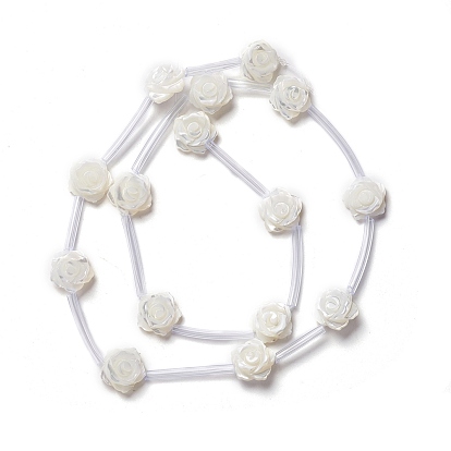 Natural Trochid Shell/Trochus Shell Beads Strands, Rose