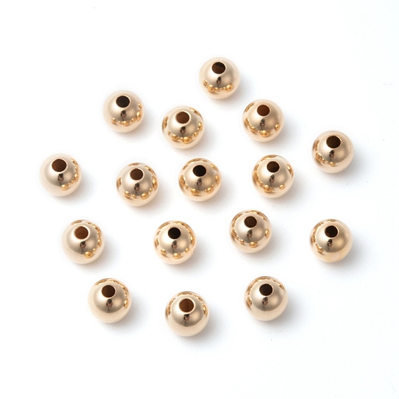 Yellow Gold Filled Beads, 1/20 14K Gold Filled, Cadmium Free & Nickel Free & Lead Free, Round