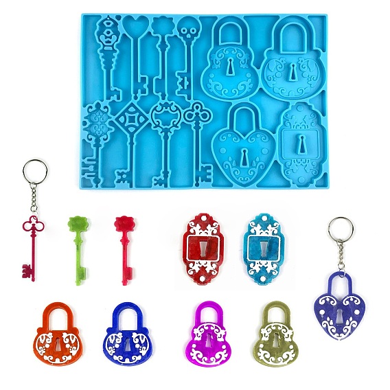Rectangle Shape Keychain Molds Food Grade Silicone Molds, for UV Resin, Epoxy Resin Jewelry Making