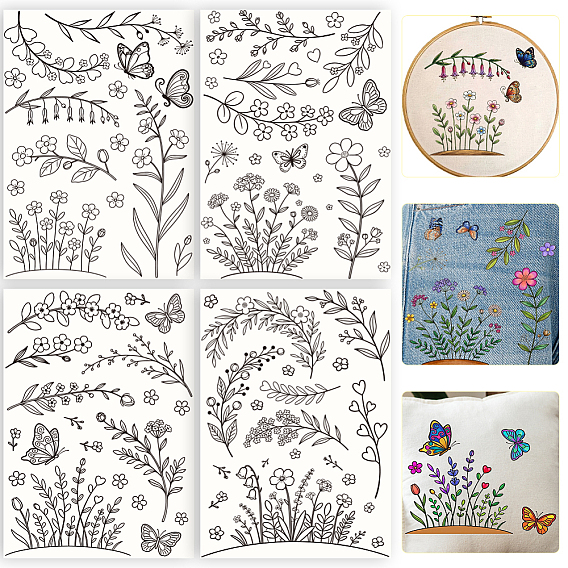 Нетканые водорастворимые узоры для вышивки, смыть стабилизатор вышивки, бумага для вышивки «наклей и сшей»