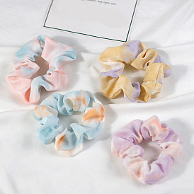 Gradient Color Dreamy Colon Hair Tie for Women, Sweet and Elegant Headband for Bun Hairstyle, Fat Sausage Forest Style Hair Rope