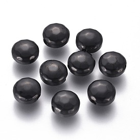 Ion Plating(IP) 304 Stainless Steel Beads, Faceted, Flat Round