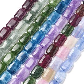 Натуральный Malaysia нефритовые бусы пряди, окрашенные, прямоугольные