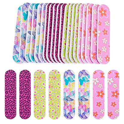 20Pcs EVA Nail Art Manicure Buffer Files, Nail Polish Strip, Burnishing Stick