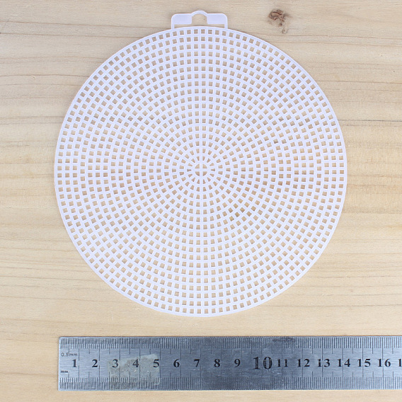 Round-shaped Plastic Mesh Canvas Sheet, for DIY Knitting Bag Crochet Projects Accessories