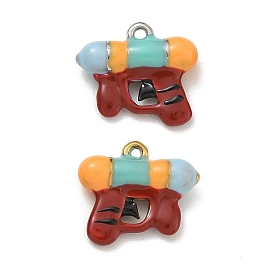 316 Stainless Steel & Enamel Pendants, Water Gun Charms