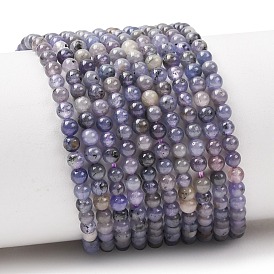 Natural Tanzanite Beads Strands, Smooth Round