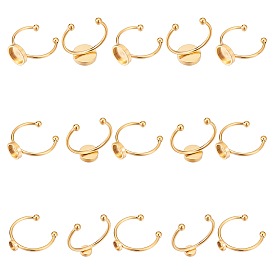 15шт 5 стиль 201 настройки кольца манжеты из нержавеющей стали, лазерная резка, плоско-круглые