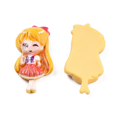 Opaque Resin Cabochons, Girl