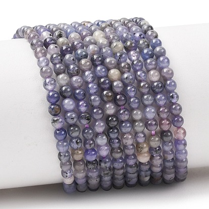 Natural Tanzanite Beads Strands, Smooth Round