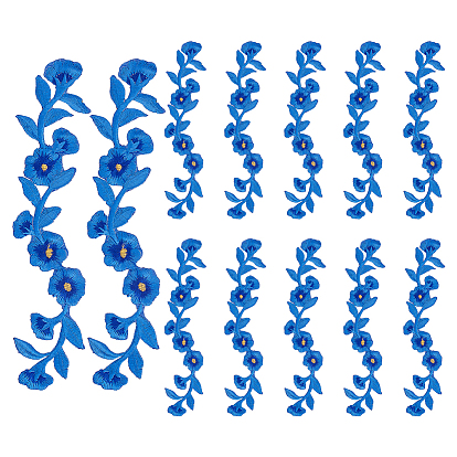 12шт. вышитые аппликации из ткани с изображением пионов и листьев, украшение для свадебного платья своими руками, Cheongsam