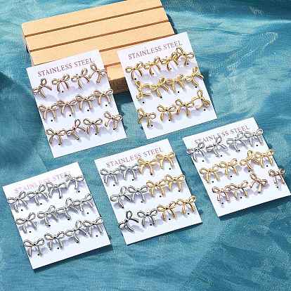 304 из нержавеющей стали серьги, бантом