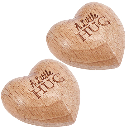 Boutons de tiroir en bois, Pour la maison, cabinet, armoire et commode, coeur avec le mot